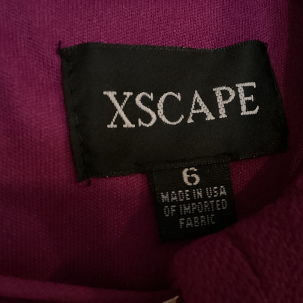 Xscape Evenings Ruffle Detail Crepe High-Low Gown, size 6 - Picture 8 of 13